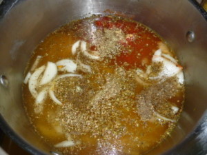 pasta add your chicken broth
