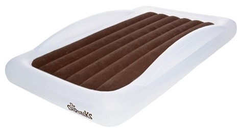 The Shrunks Inflatable Toddler Travel Bed makes life easier!