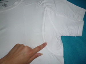 sweatshield under armpit