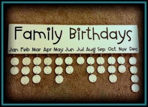 Family Birthday Board giveaway