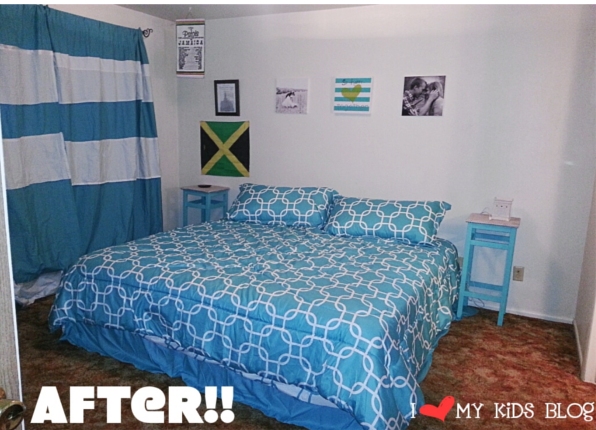 Steps to make your bedroom go from Drab to Fab on a budget!! Before and after pictures.