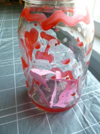 valentines day craft almost done