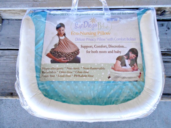 Nurse your baby with the privacy of the built in cover with San Diego Bebe Nursing Pillow {Review}