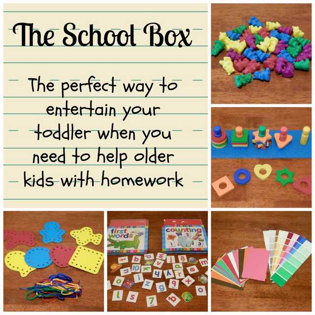 school box collage