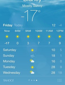 freezing outside