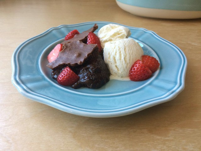 baked brownie pud