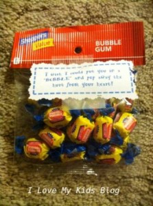 Grief Gift basket bubble gum