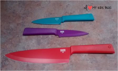 Kuhn Rikon Colori knife no covers on