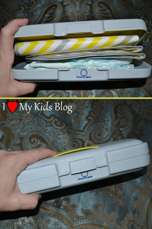 bbox Diaper Wallet loaded with Two Diapers and Changing Pad
