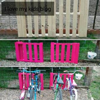 How to make a DIY wood pallet bike rack