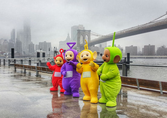 Teletubbies in New York City to celebrate their 20th Anniversary #Teletubbies20