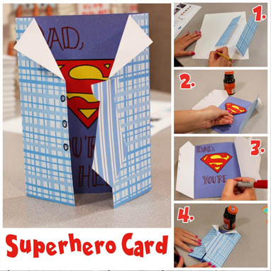 Superhero Fathers Day Card