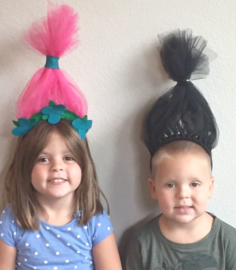 Adorable DIY Poppy and Branch Troll Headband Wigs for Halloween