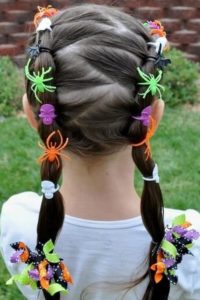 Halloween Hairstyle Spider Braids