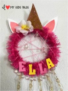 DIY Unicorn Dream Catcher Craft 10