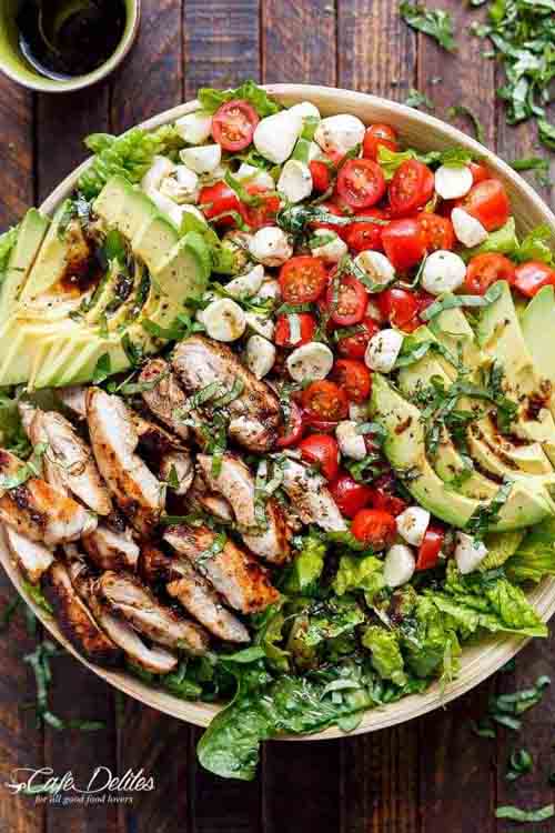 Veggies Most: Chicken Avocado Caprese Salad