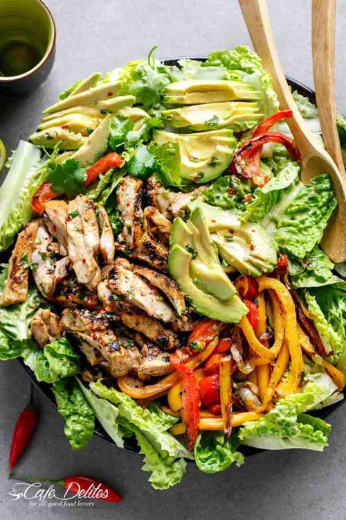 Veggies Most: Grilled Chili Lime Chicken Fajita Salad