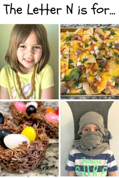 N is for Necklace, Nacho, Nest and Ninja: Preschool Activities for the Letter N